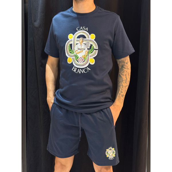 Kit Camiseta + Bermuda Casa - Azul