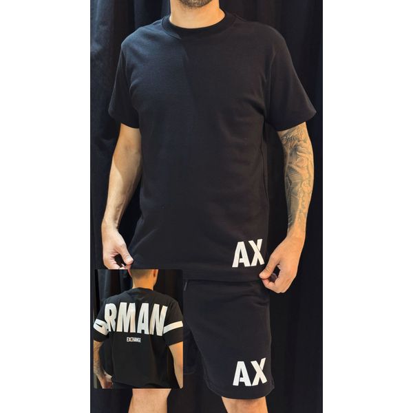 Kit Camiseta + Bermuda AX - Preto