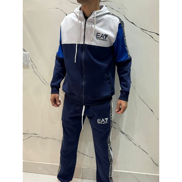 Conjunto Moletom EA7 - Azul/Azul