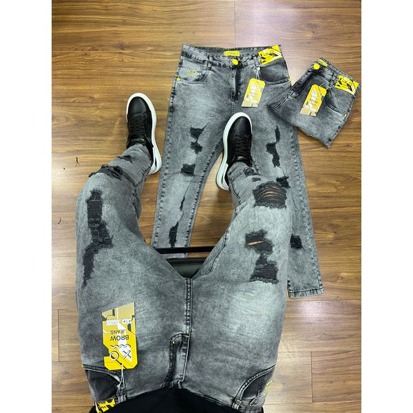 Calça Jeans Brown - Cinza