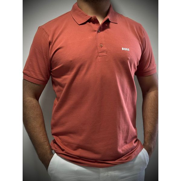 Polo Premium Bss -Bege/goiaba