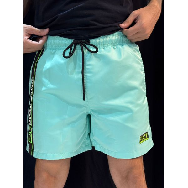 Short Ultra Griffe ea7 - Azul/verde