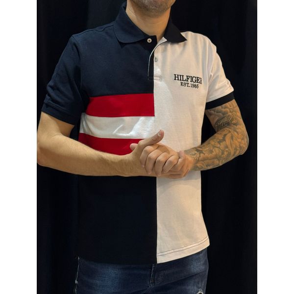 Polo Peruana TH - Branco/Azul