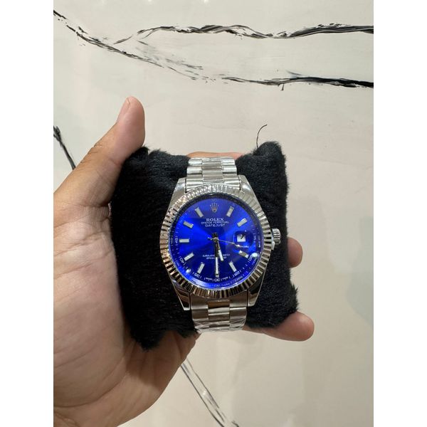 Relógio Rolex - Cinza/azul