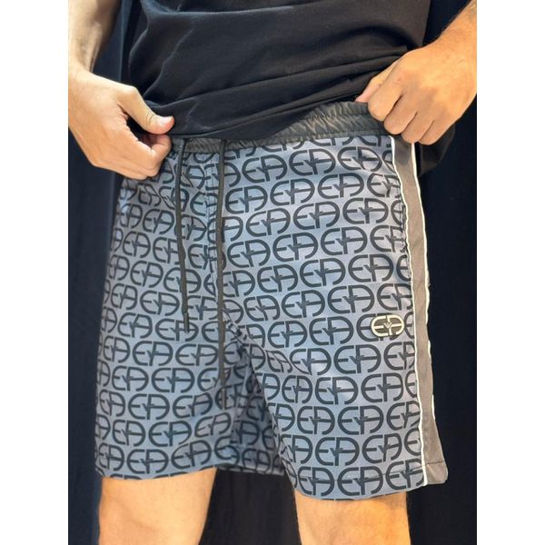 Short Griffe Emporio - Azul/preto
