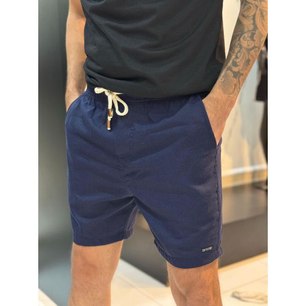 Short linho AZUL BSS