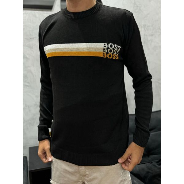 Suéter Premium BSS Preto Listra