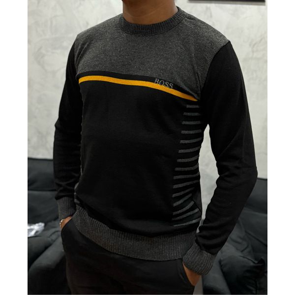 Suéter Premium BSS Preto/Cinza