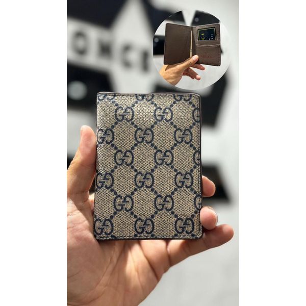 Porta Cartão Gucci Cinza Chines