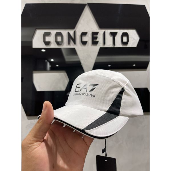 Boné Ea7 - Branco/Preto