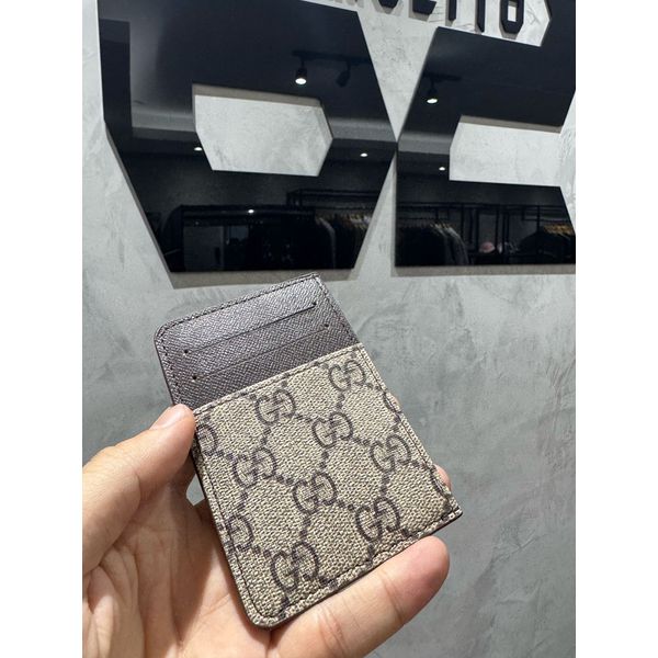 Porta Cartão Gucci Marrom Simples