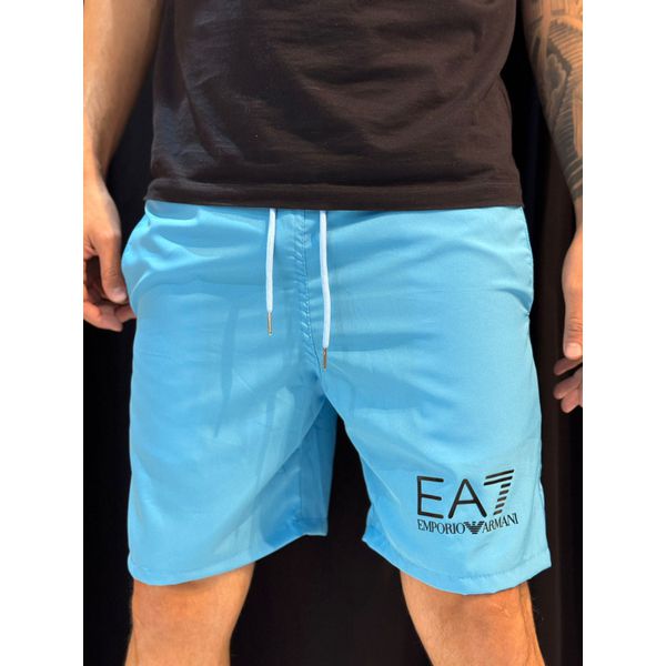 Short Premium EA7 - Azul Claro