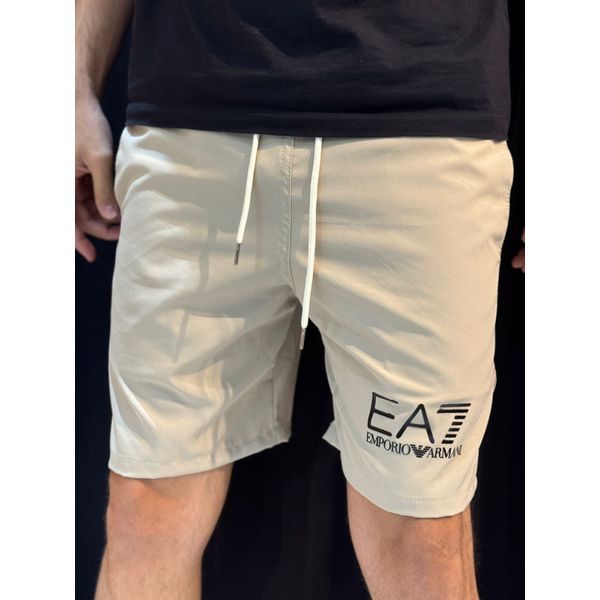 Short Premium EA7 - Bege/Preto