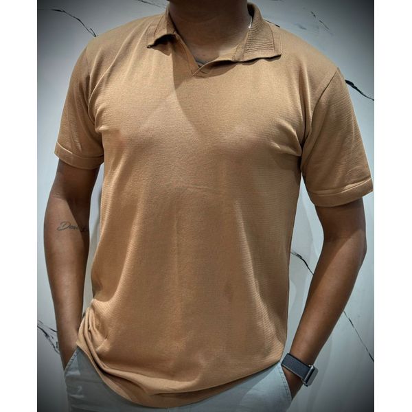 Polo Tricot Lisa - Marrom