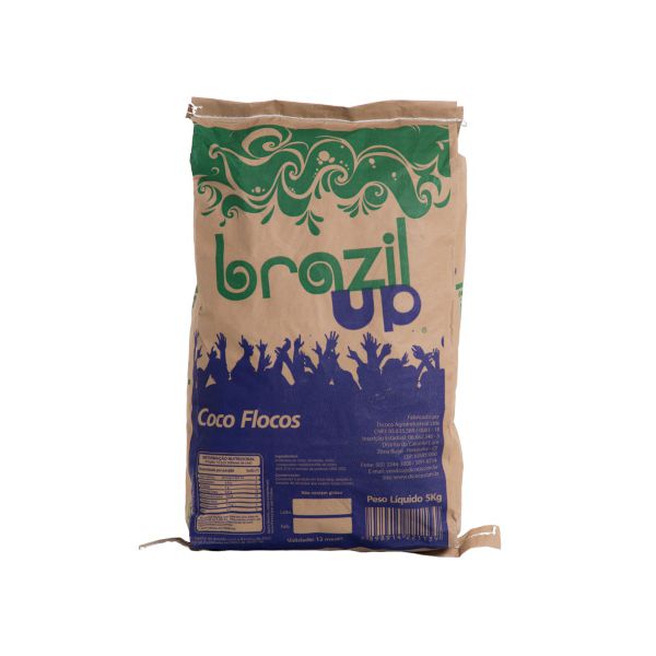 COCO FLOCOS UMIDO E ADOCADO 5KG BRAZIL UP 