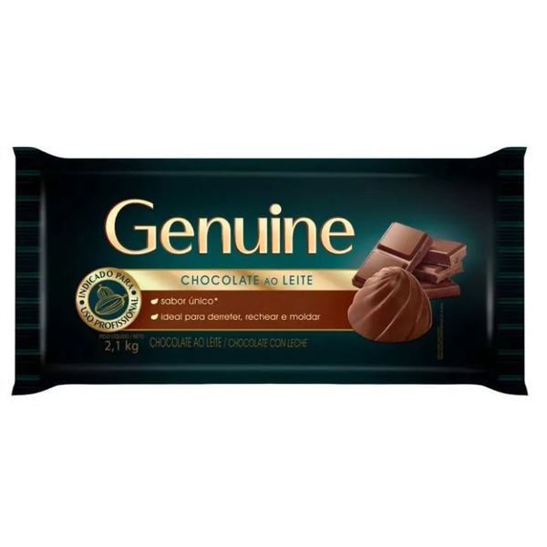  CHOCOLATE NOBRE AO LEITE BARRA 2,1KG GENUINE CARGILL
