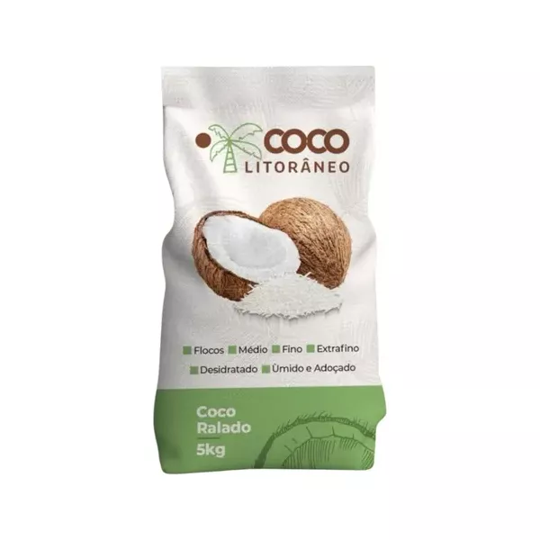 COCO RALADO COMPOSTO MEDIO 5 KG LITORANEO
