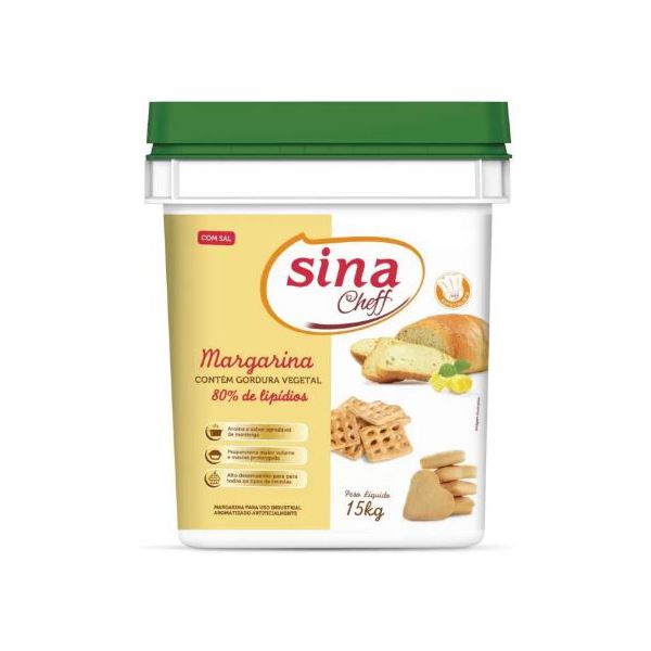 MARGARINA 80% LIPÍDIOS SINA C/ SAL 15KG