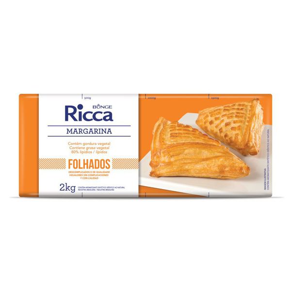 MARG FOLHADA BLOCO 2 KG RICCA 