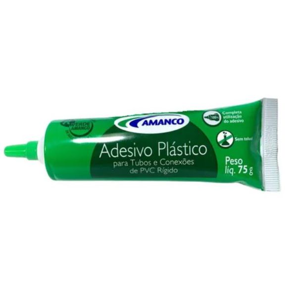 Adesivo Plástico Para PVC / Bisnaga 75g - Amanco