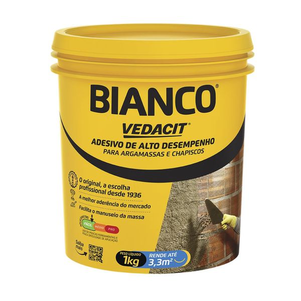 Bianco 1Kg Adesivo Para Argamassas E Chapiscos - Vedacit