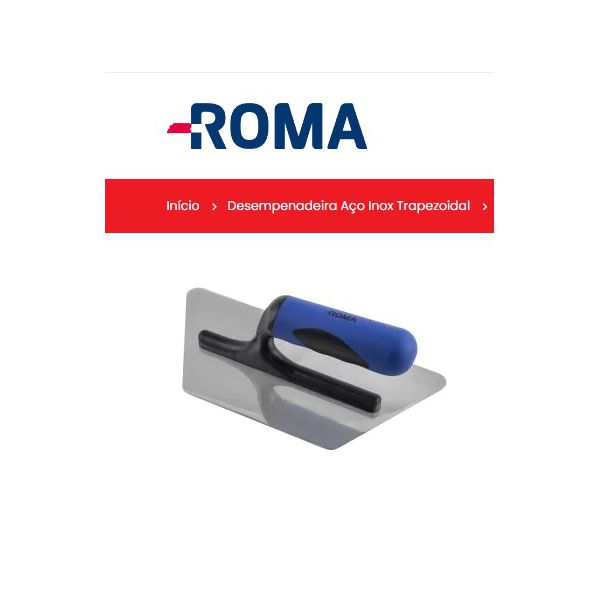 DESEMPENADEIRA AÇO INOX 24X13CM - ROMA