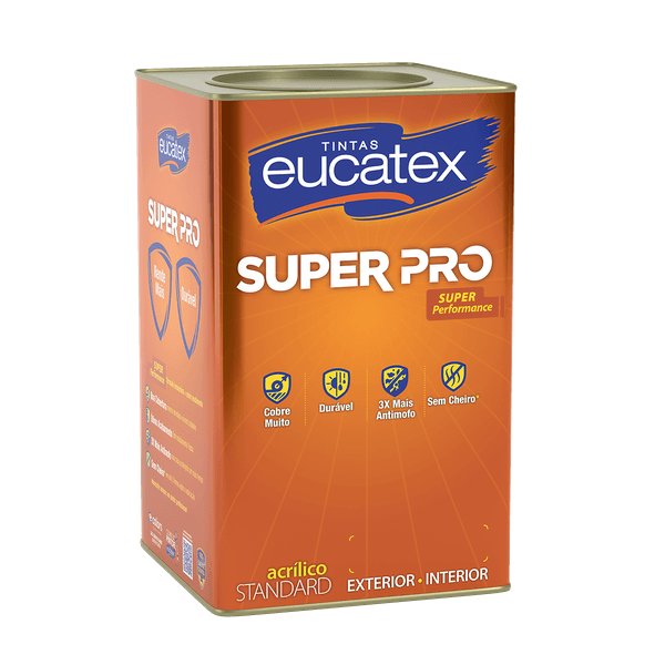 Tinta Acrílica Fosca Branca 18 Litros - Eucatex Super Pró Standard