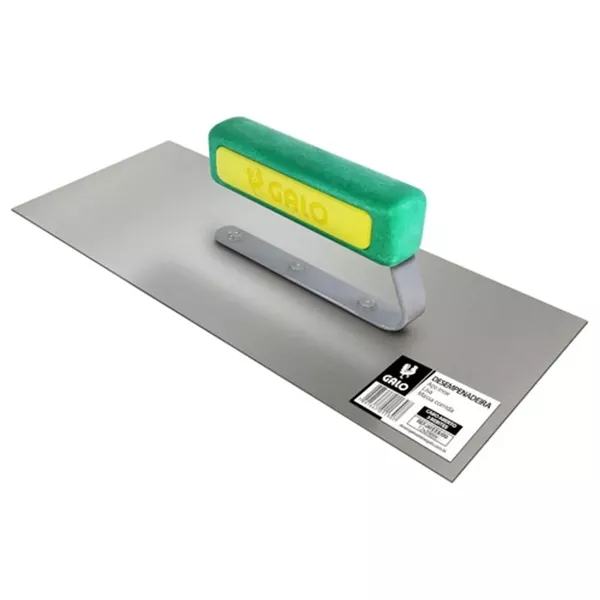 Desempenadeira Aço Inox 12x29cm Cabo Verde Aberto - Galo