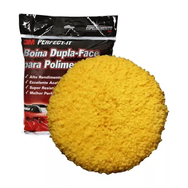 Boina de Lã Super Macia Dupla Face Amarela 8" - 3M