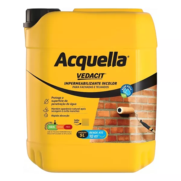 Tinta Impermeabilizante de Pedras 5 Litros - ACQUELLA - VEDACIT