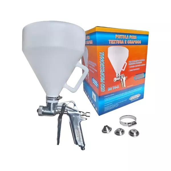 Pistola para Textura e Chapisco com 3 Bicos BC74-A - STEULA
