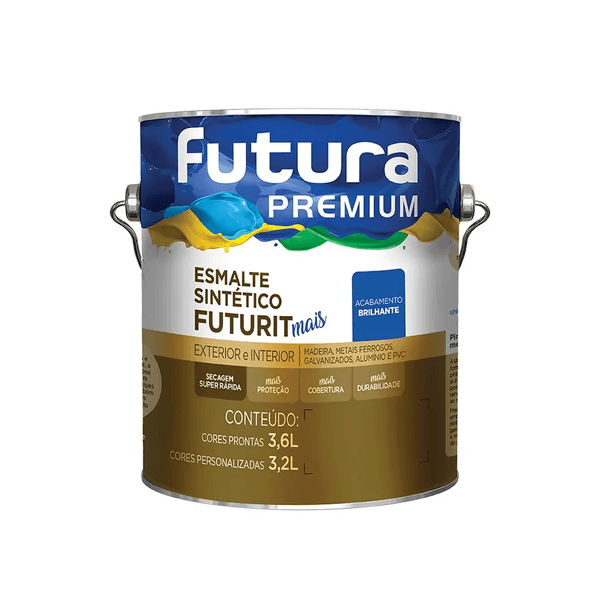 Tinta Esmalte Metálico Marrom Bronze 3,6 Litros - FUTURIT 