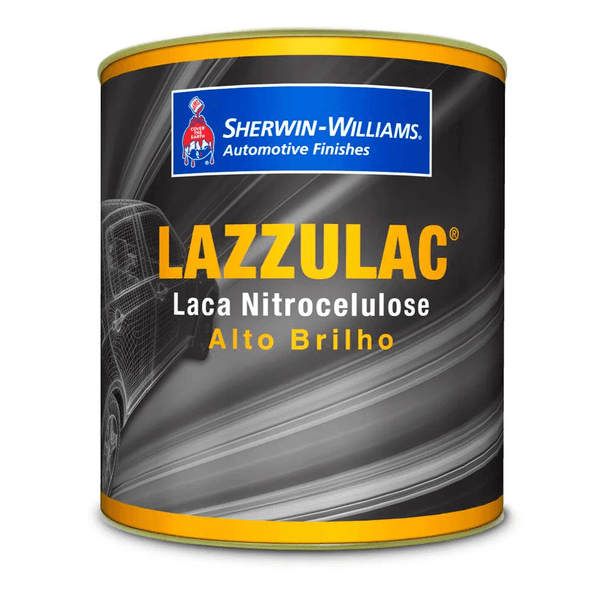 Laca Nitrocelulose Preto Fosco 0910 3,6L - LAZZURIL 