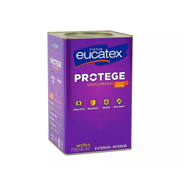 Tinta Acrílica Acetinado cor Papel Picado Premium 16 Litros - EUCATEX PROTEGE