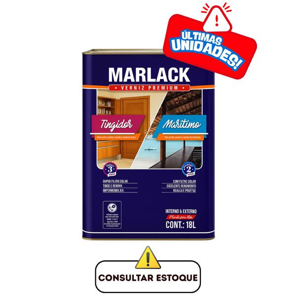 Verniz Fosco Natural 18 Litros - MARÍTIMO - MARLACK - MONTANA 