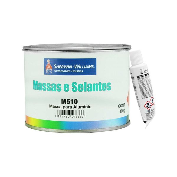 Massa Poliéster para Alumínio - M510 400g - Kit com Catalisador - Lazzuril