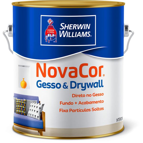 Tinta Acrílica Branco Gesso & Drywall Novacor 3,6 Litros