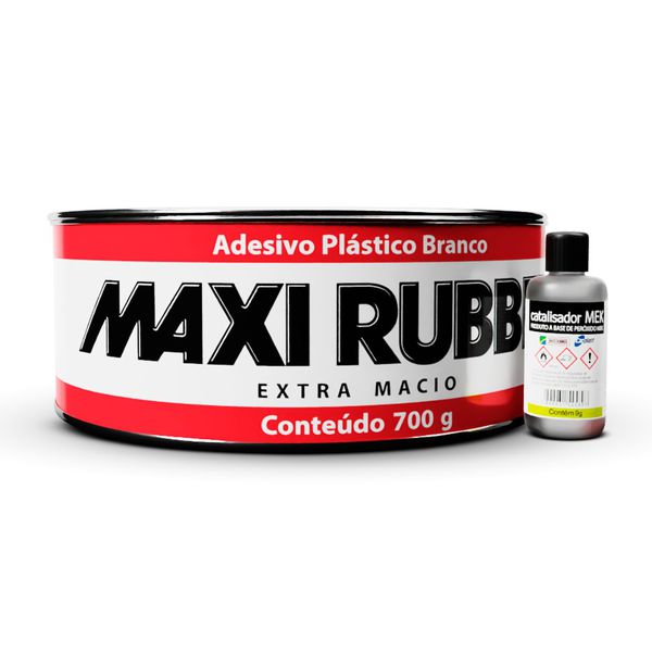 Adesivo Plastico 1mg009 Branco 700G Kit c/Catalisador Maxi Rubber