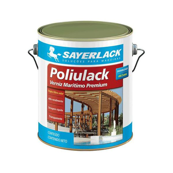 Verniz Brilhante Maritimo Incolor 900ml Poliulack - Sayerlack