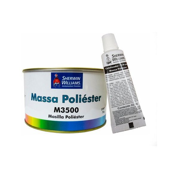 KIT Massa Poliéster M3500 750g + Catalisador 36g - LAZZURIL SHERWIN WILLIAMS