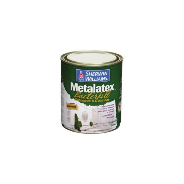 Tinta Acrílica Acetinado Branco 900ml - Metalatex Bacterkill 