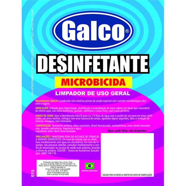 Limpador de Uso Geral Desinfetante Microbicida Concentrado 1L - Sky
