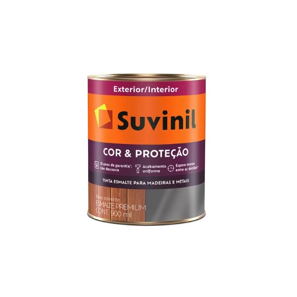 Esmalte Sintético Acetinado Branco 900ml Cor e Proteção - Suvinil