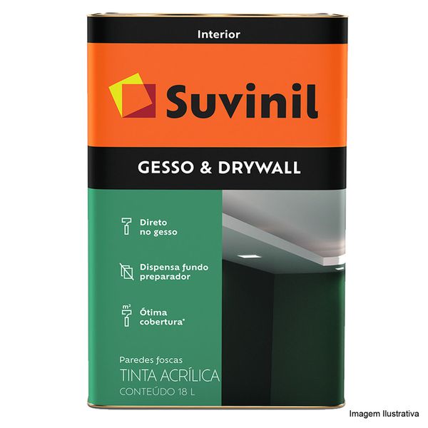 Tinta Acrilica Gesso & Drywall 18L - Suvinil