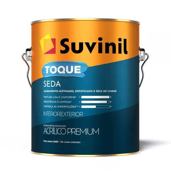 Tinta Acrilica Acetinado Branco 3,6 Litros TOQUE SEDA - SUVINIL 