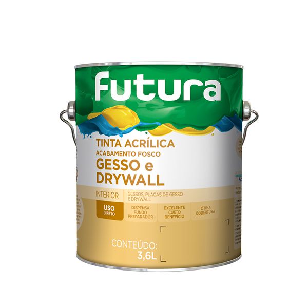 Tinta Acrílica Gesso e Driwall Branco Futura 3,6L