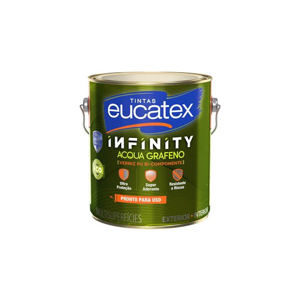 Verniz PU Acetinado 3 Litros Acqua Grafeno - INFINITY EUCATEX