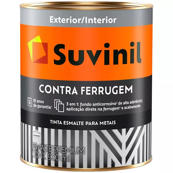 Esmalte Brilhante Branco 900ml - CONTRA FERRUGEM - SUVINIL
