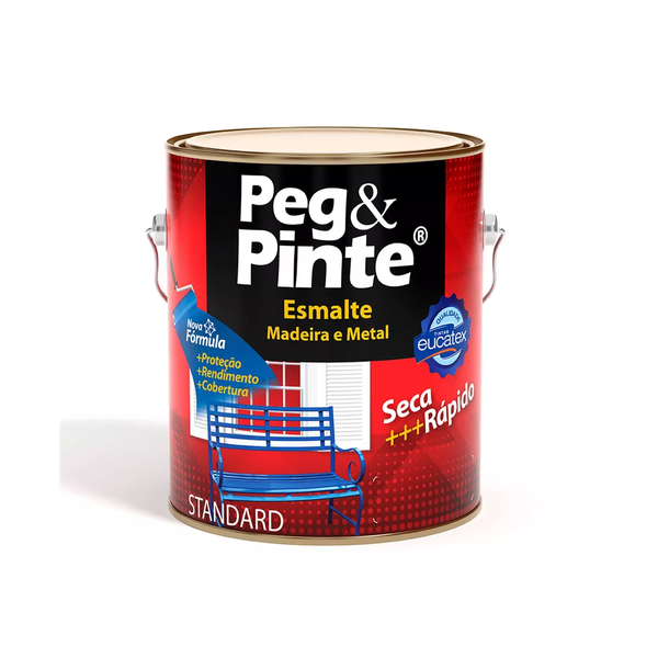 Esmalte Sintético Brilhante Standard 900ml - PEG&PINTE - EUCATEX