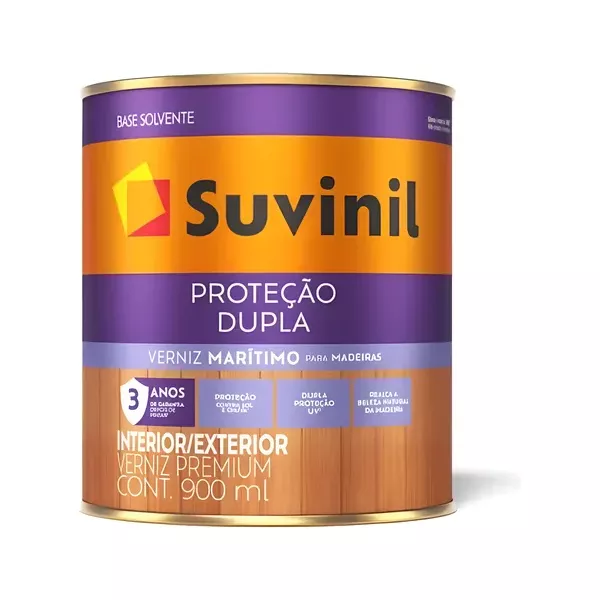 Verniz Acetinado Natural Maritimo 900ml - PROTEÇÃO DUPLA - SUVINIL
